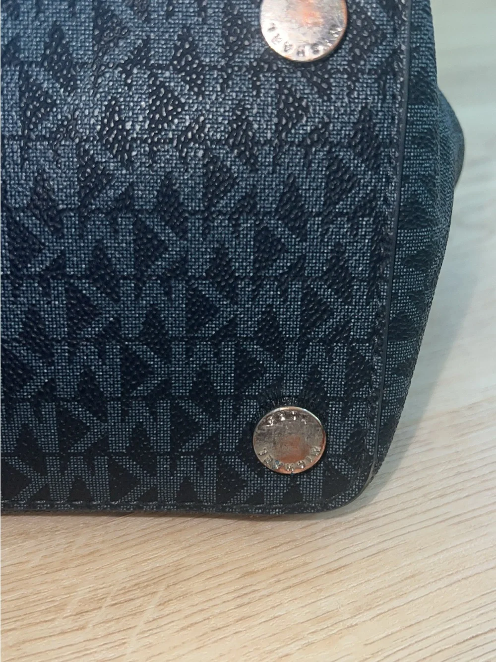 Michael Kors Dark Navy Signature Tote with Matching Wallet
